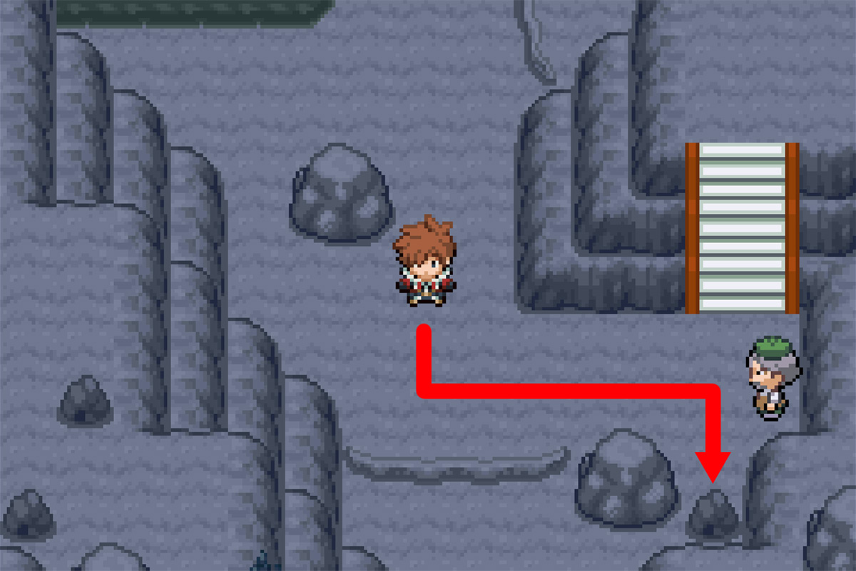 Exact location of Dusk Stone hidden in the rock / Pokémon Unbound