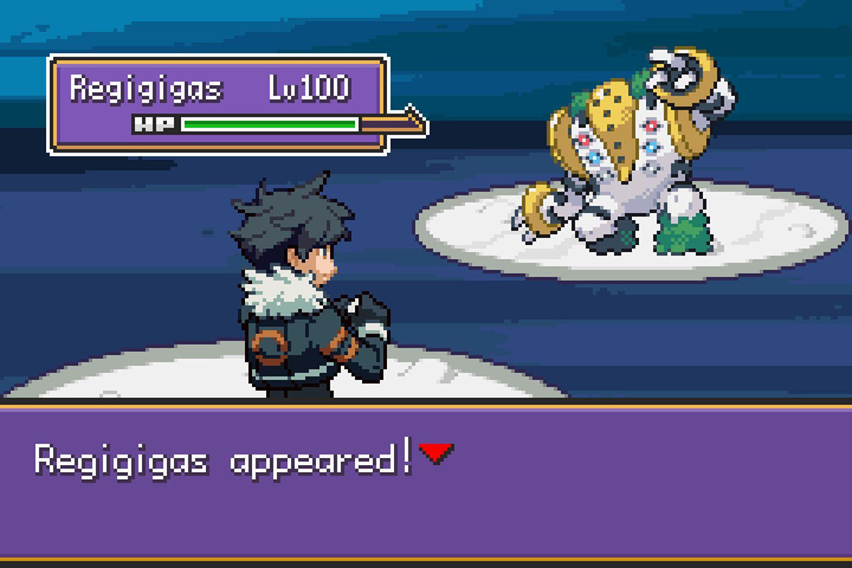 Encountering Regigigas. / Pokémon Unbound