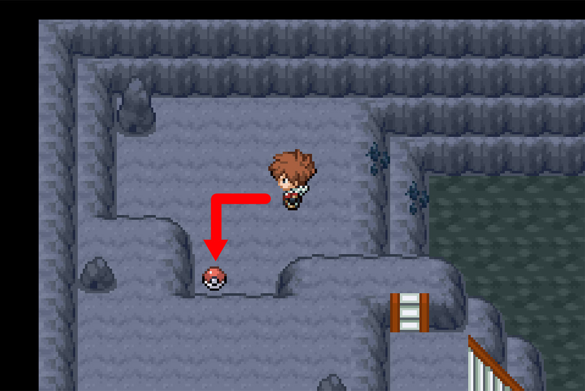 Exact location of Cliff Cave Dusk Stone / Pokémon Unbound