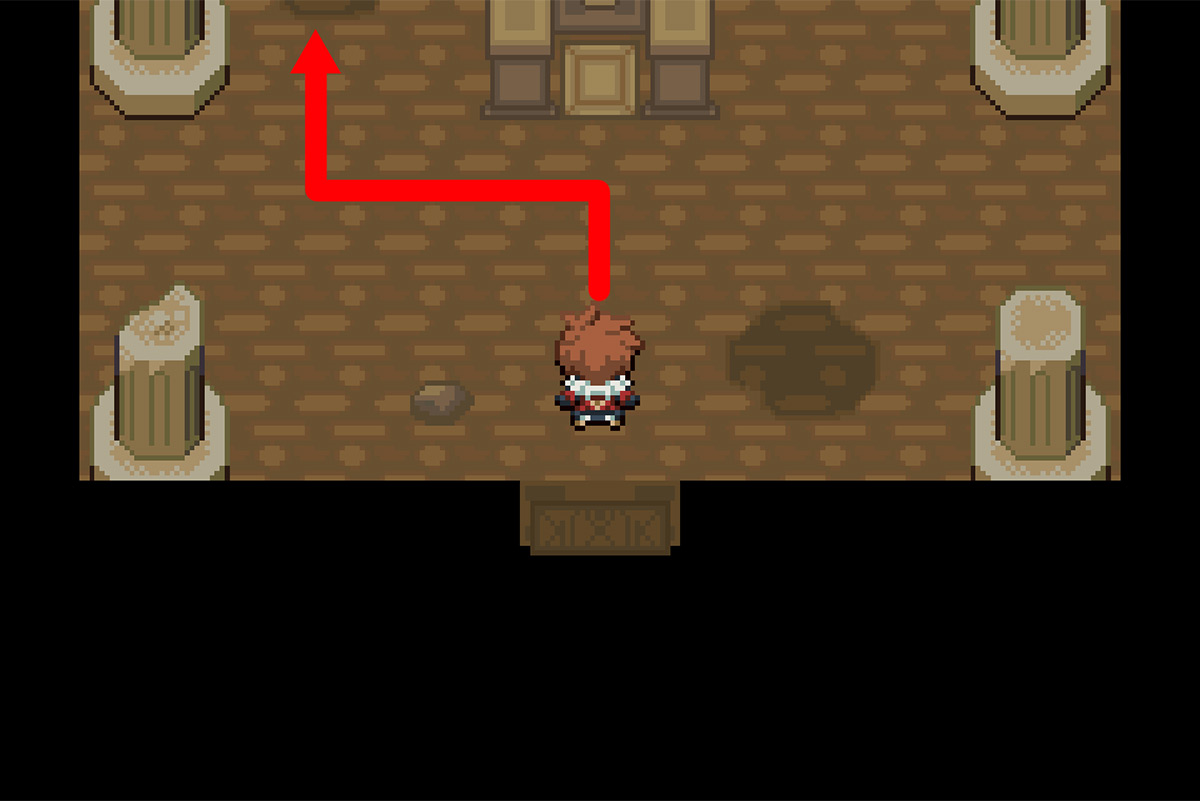 Path to northwestern end of the room / Pokémon Unbound