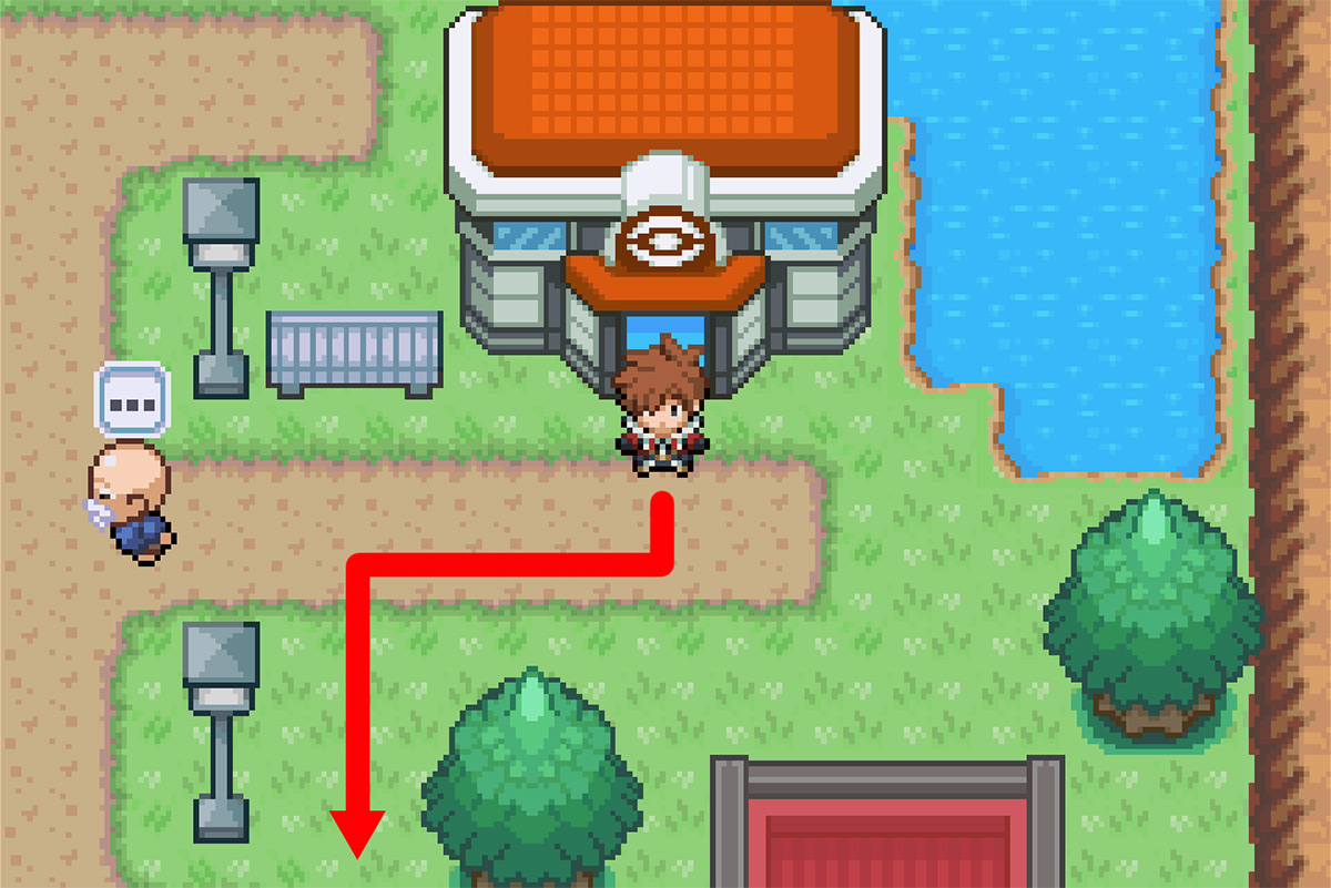 Path leading to the entrance of Thundercap Mt. / Pokémon Unbound