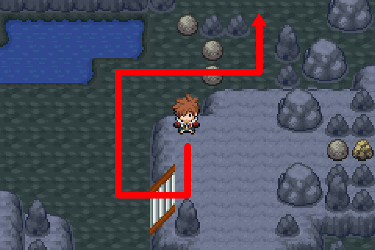 Path to northern end of the room / Pokémon Unbound