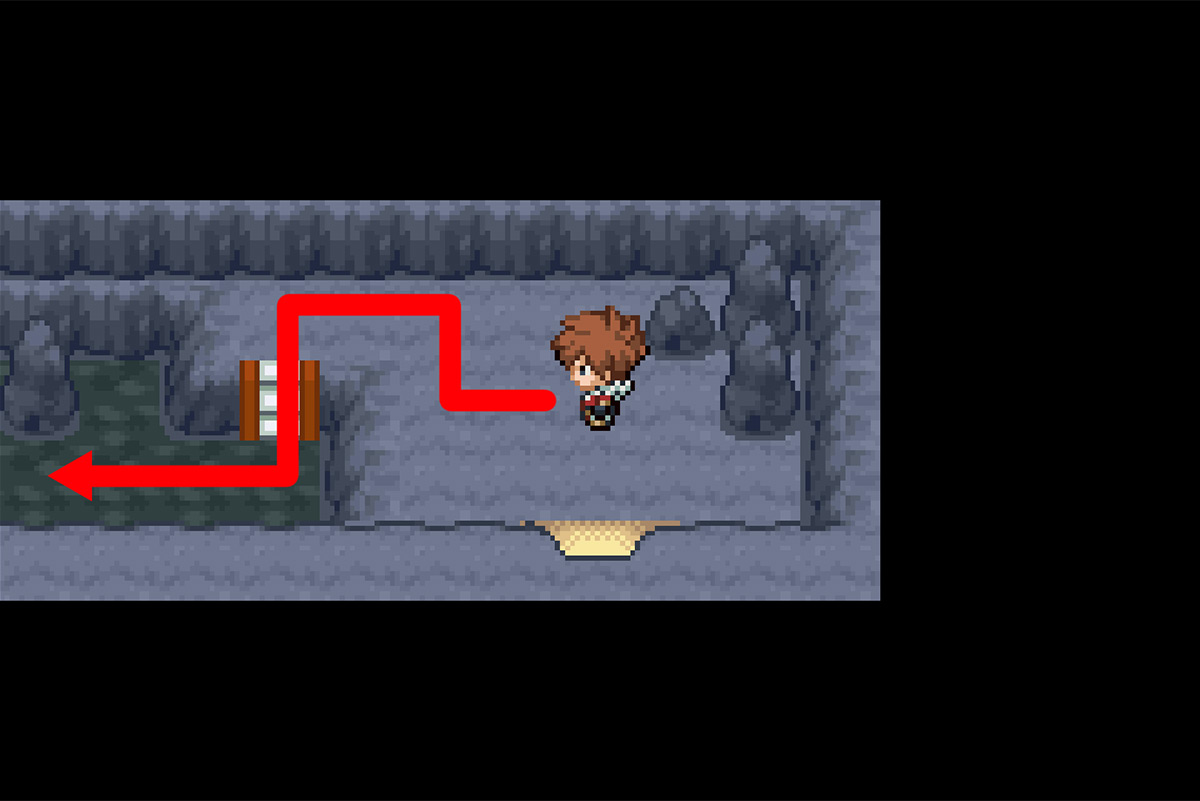 Path to ladder leading to B1F / Pokémon Unbound