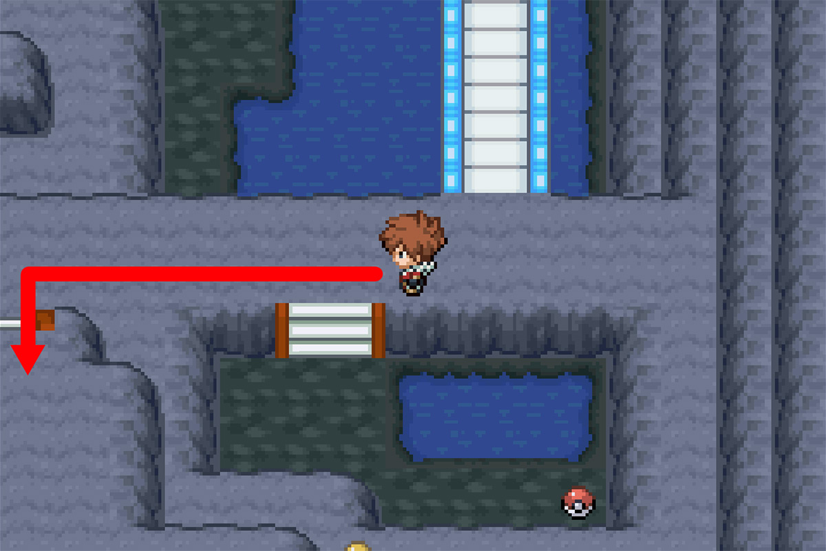 Path leading to the second set of stairs / Pokémon Unbound