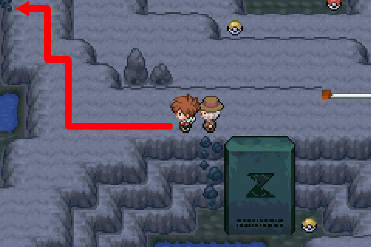 Moving towards the Rock Climb area / Pokémon Unbound