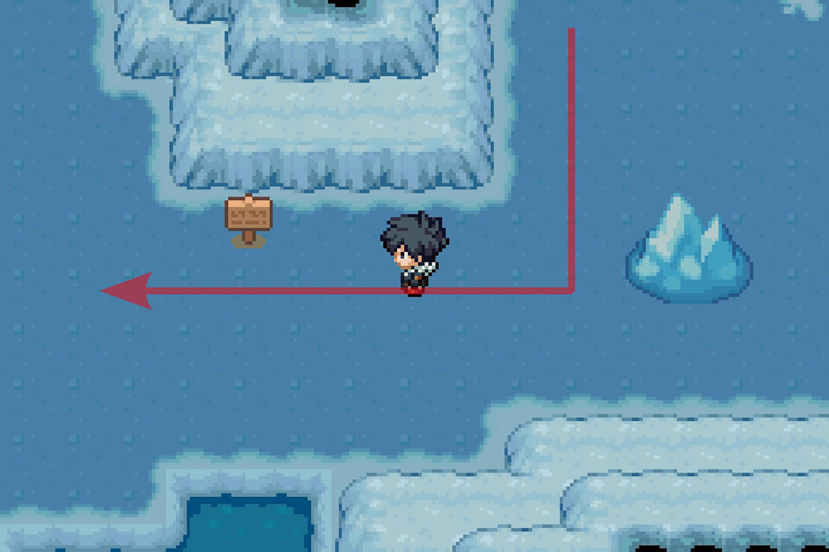 Following the west path. / Pokémon Unbound