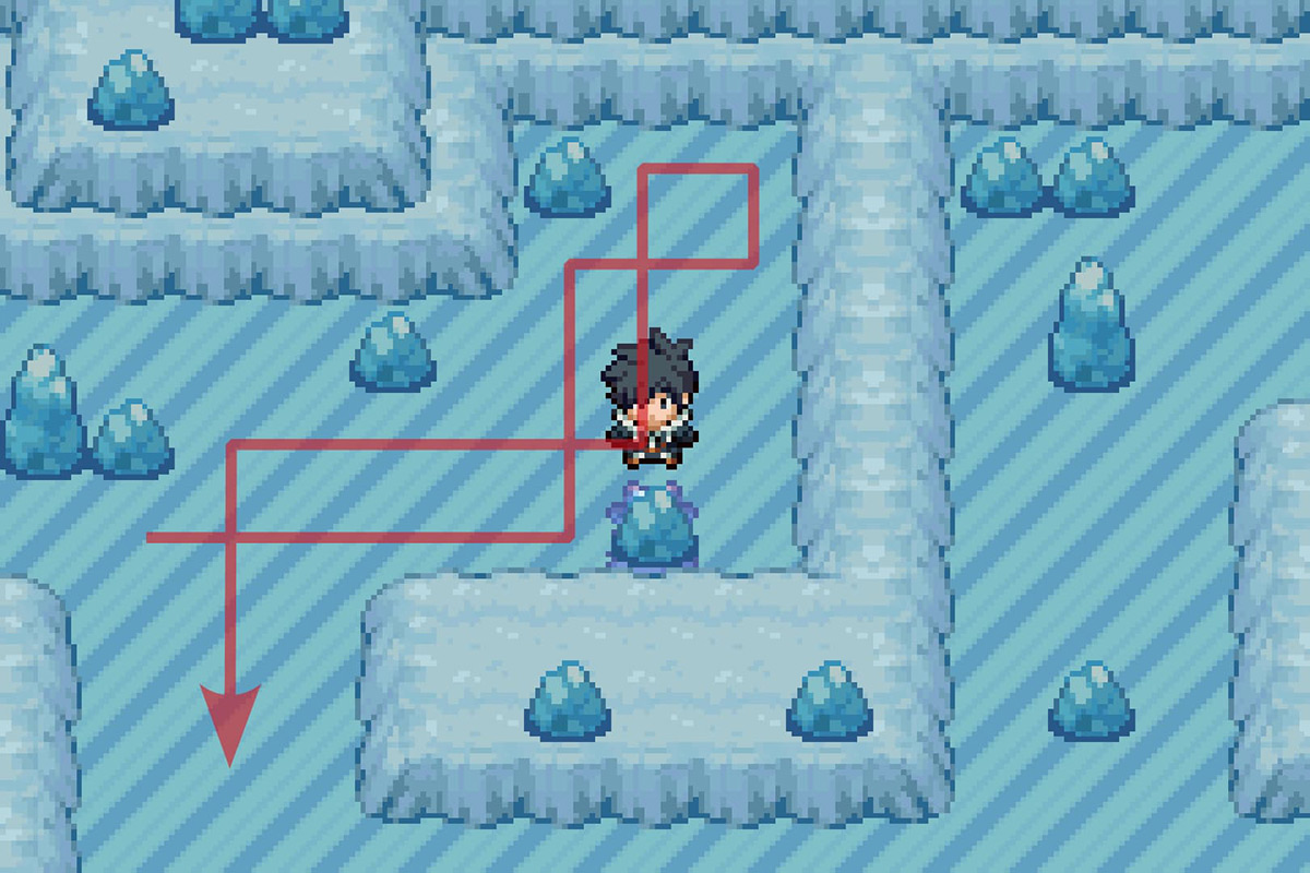 Navigating the ice puzzle. / Pokémon Unbound