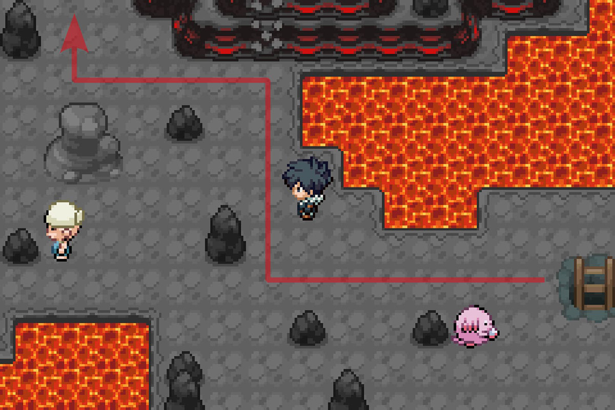 Going toward the northwest part of the area. / Pokémon Unbound