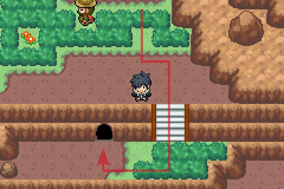 Entering Cliff Cave. / Pokémon Unbound