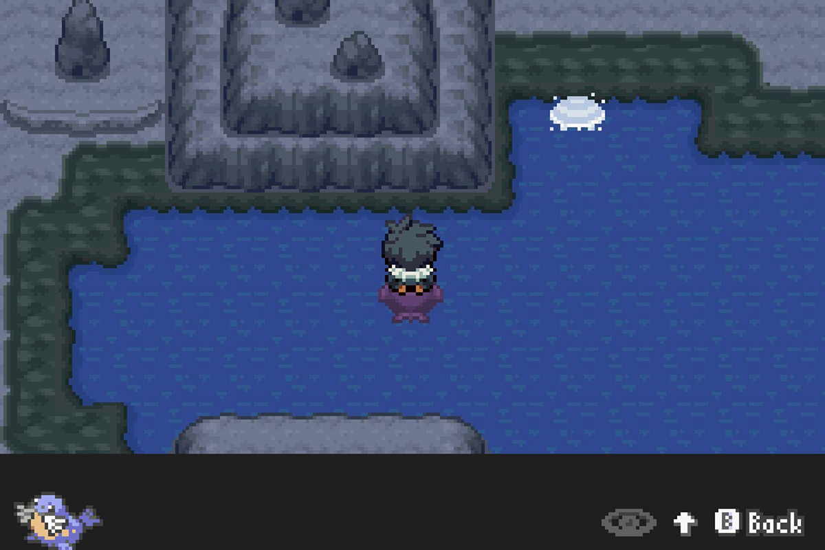 Finding a registered Pokémon in the water. / Pokémon Unbound