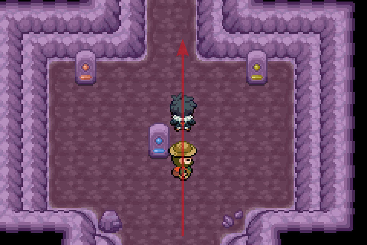 Going north after disabling every crystal. / Pokémon Unbound