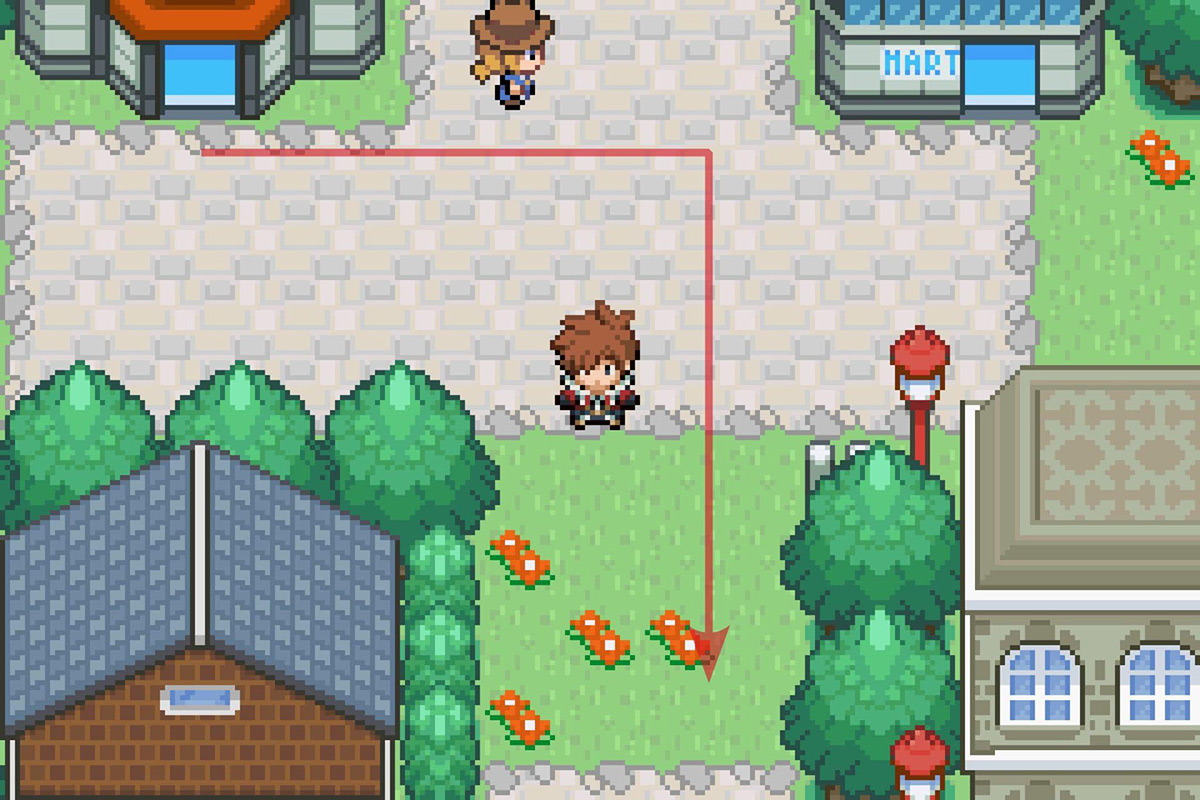 Going south from the Seaport City Pokemon Center. / Pokémon Unbound