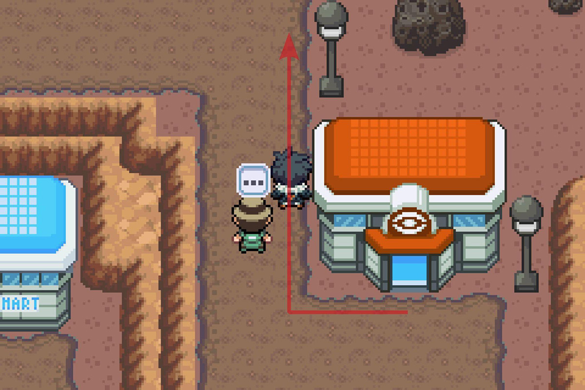 Going north from the Crater Town Pokemon Center / Pokémon Unbound