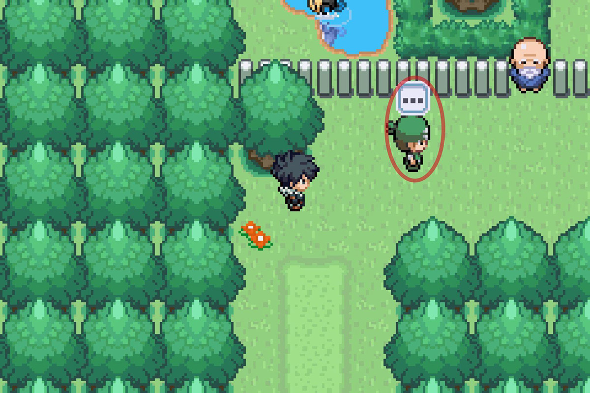 Approaching the NPC outside the day care. / Pokémon Unbound