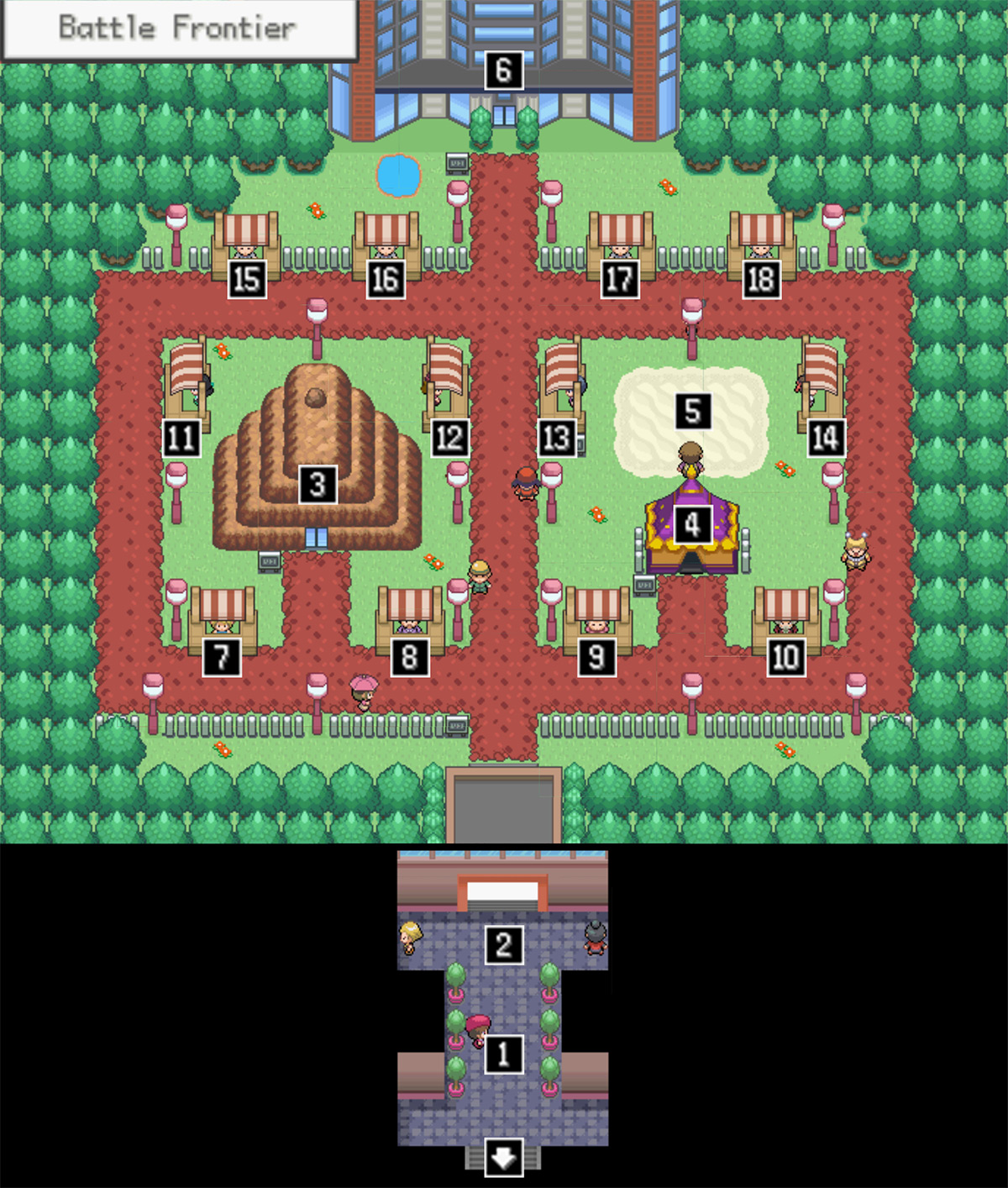Battle Frontier exterior map / Pokémon Unbound