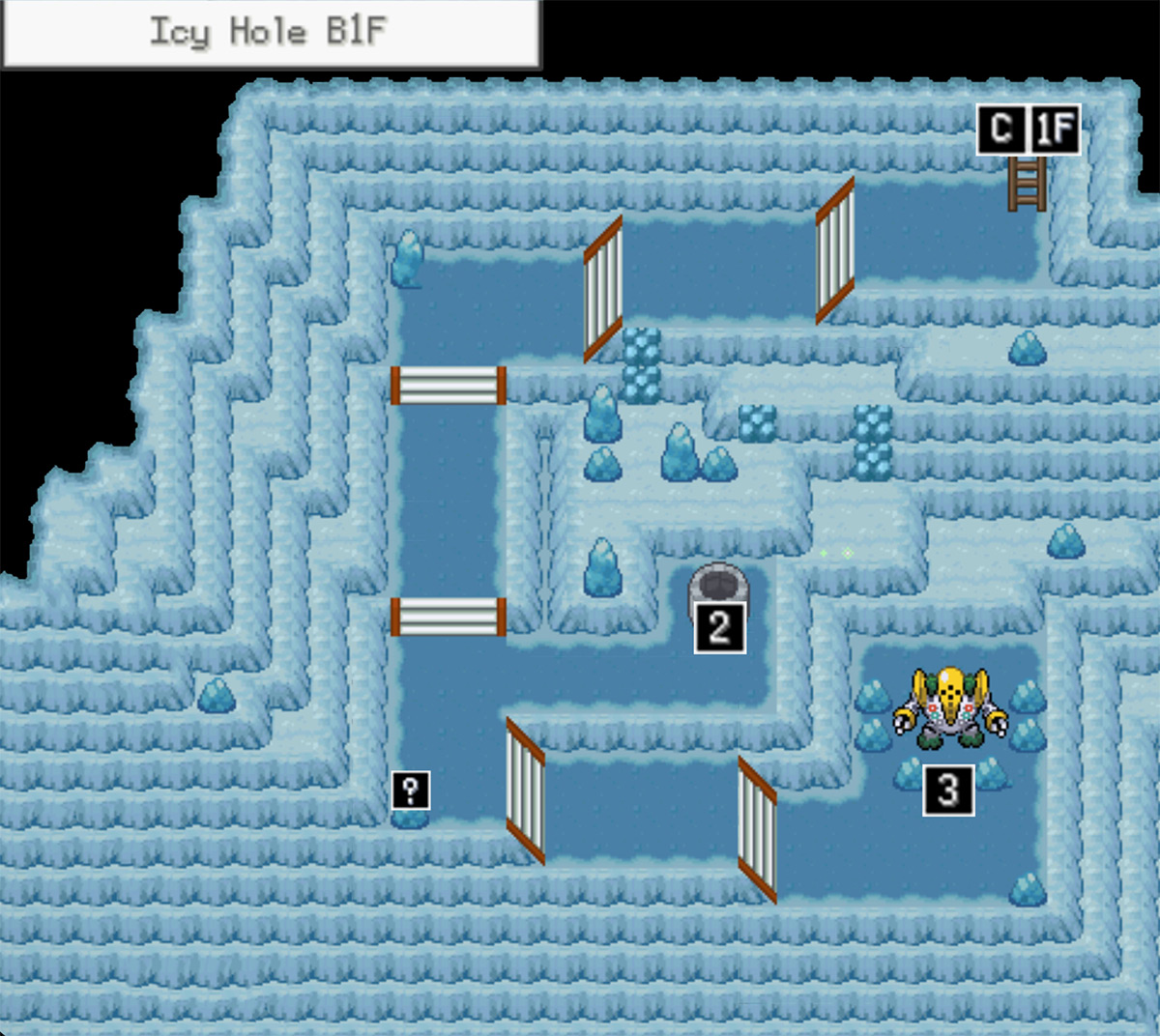 Icy Hole B1F map
