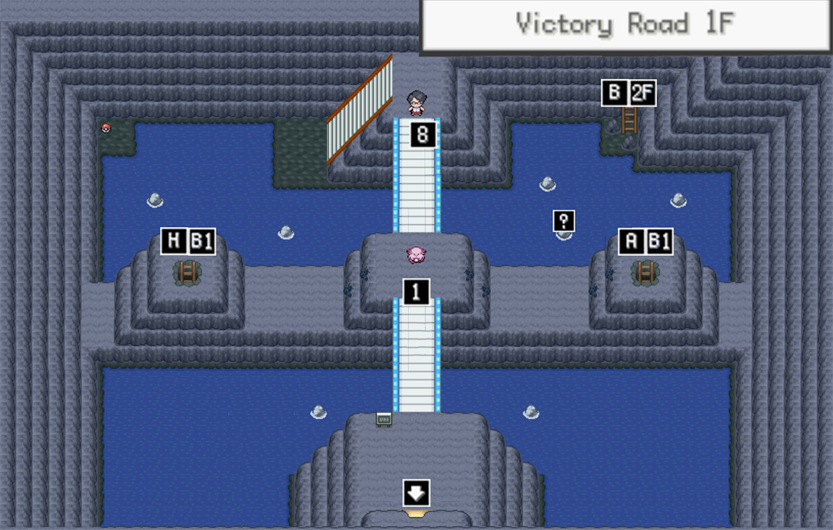 Victory Road 1F Map