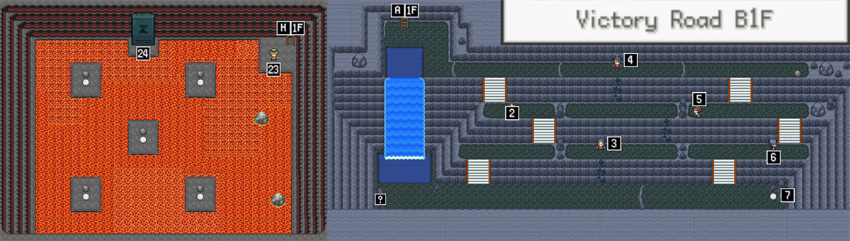Victory Road B1F map